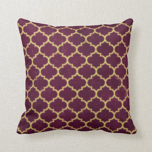 Arabian Nights Plum Lattice Throw Pillow Zazzle