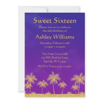 Arabian Nights Sweet 16 Birthday Party Invitation