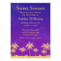 Arabian Nights Sweet 16 Birthday Party Invitation