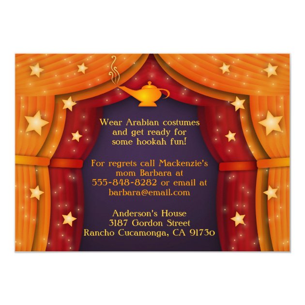 Arabian Nights Tent Party Invitations