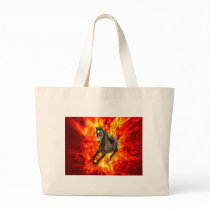Arabian on fire tote bags