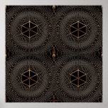 Arabian Persian Patterned Op Art Poster I