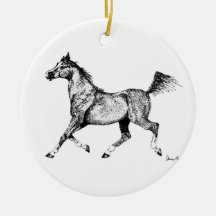 Arabian Pointillism Christmas Tree Ornament