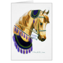 Arabian Show Horse in Costume Card by twopurringcats Arabian Show Horse in Costume Card