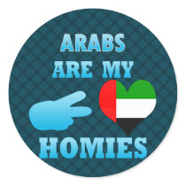 arabs are my Homies Round Stickers