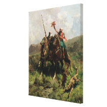Arabs with a Falcon Canvas Prints