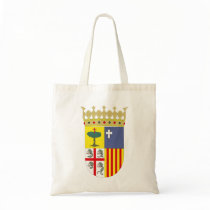 Aragón Coat of Arms Official Spain Symbol Heraldry Canvas Bags