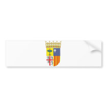 Aragón Coat of Arms Official Spain Symbol Heraldry Bumper Stickers