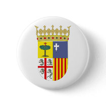 Aragón Coat of Arms Official Spain Symbol Heraldry Pinback Buttons
