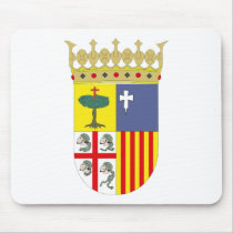 Aragón Coat of Arms Official Spain Symbol Heraldry Mousepads