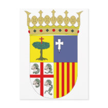 Aragón Coat of Arms Official Spain Symbol Heraldry Post Card