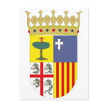 Aragón Coat of Arms Official Spain Symbol Heraldry Post Card