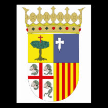 Aragón Coat of Arms Official Spain Symbol Heraldry postcards