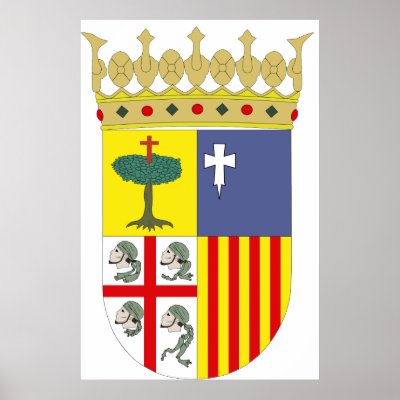 Aragón Coat of Arms Official Spain Symbol Heraldry Poster by inquester