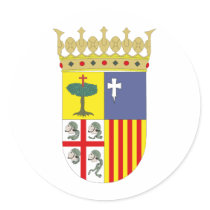 Aragón Coat of Arms Official Spain Symbol Heraldry Stickers