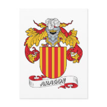 Aragon Family Crest postcards by coatsofarms Aragon Family Crest postcards