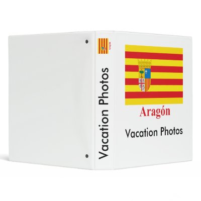 Aragón flag with name vinyl binder by Vexillophile