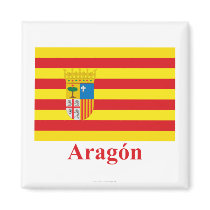 Aragón flag with name magnet