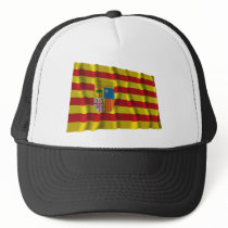 Aragón waving flag mesh hat