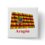 Aragón waving flag with name buttons