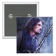 Aragorn with blood pinback buttons
