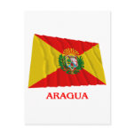 Aragua Waving Flag with Name Postcard