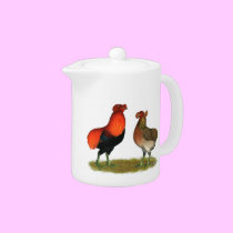 Araucana Red Pair teapots