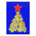Árbol de la plantilla de la tarjeta de las estrell