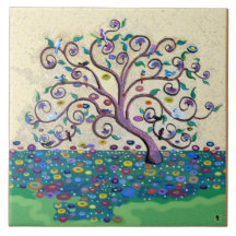 Árbol de la vida teja cerámica