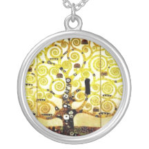 Árbol de la vida de Gustavo Klimt 2 Collar Personalizado
