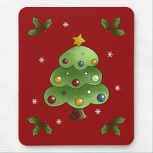 Árbol de navidad feliz alfombrilla de raton