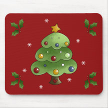 Árbol de navidad feliz tapete de ratones