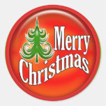 Árbol de navidad moderno etiqueta