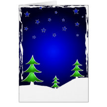 Árboles de navidad - tarjeta