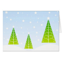 Árboles de navidad - tarjeta