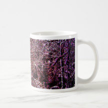 Árboles desnudos multicolores tazas de café