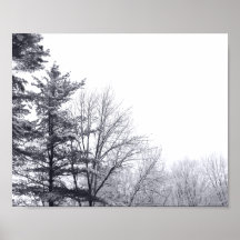 Árboles nevados: Horizontal Posters