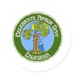 Arbor Day California Round Sticker