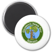 Arbor Day Nebraska Fridge Magnet