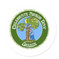 Arbor Day Oregon Sticker