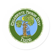 Arbor Day Texas Stickers