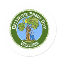 Arbor Day Wisconsin Sticker