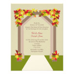 Arbor with Fall Foliage Wedding Invitation