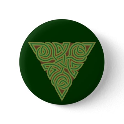 Arboreal Triangle Knot Round Button by jamieco