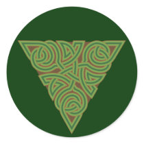 Arboreal Triangle Knot Round Sticker stickers