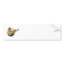 Arborist Tree Surgeon Cutter With Chainsaw Bumper Stickers