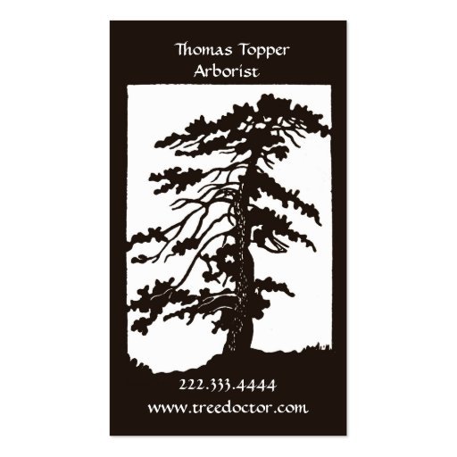 Arborist Tree Trimmer Business Card (front side)