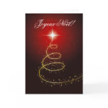 Arbre de Noël Abstrait rouge cartes Card