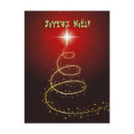 Arbre de Noël Abstrait rouge cartes postales Post Cards