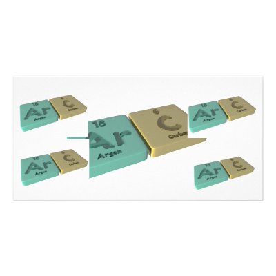 Arc as Ar Argon and C Carbon Photo Card Template by ChemicalWords